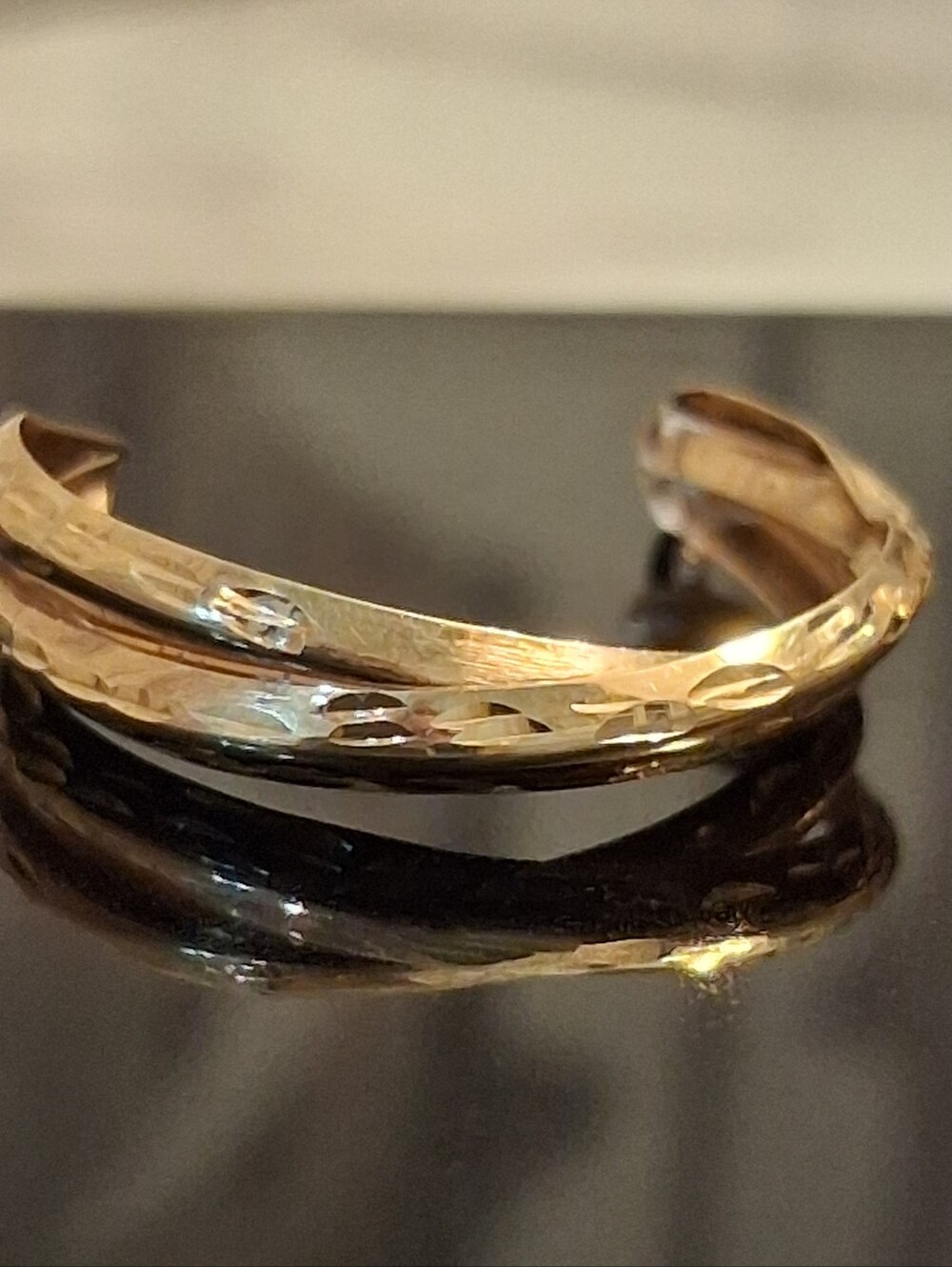 18k Solid Gold Hoop Earring Jackets Like NEW 1"